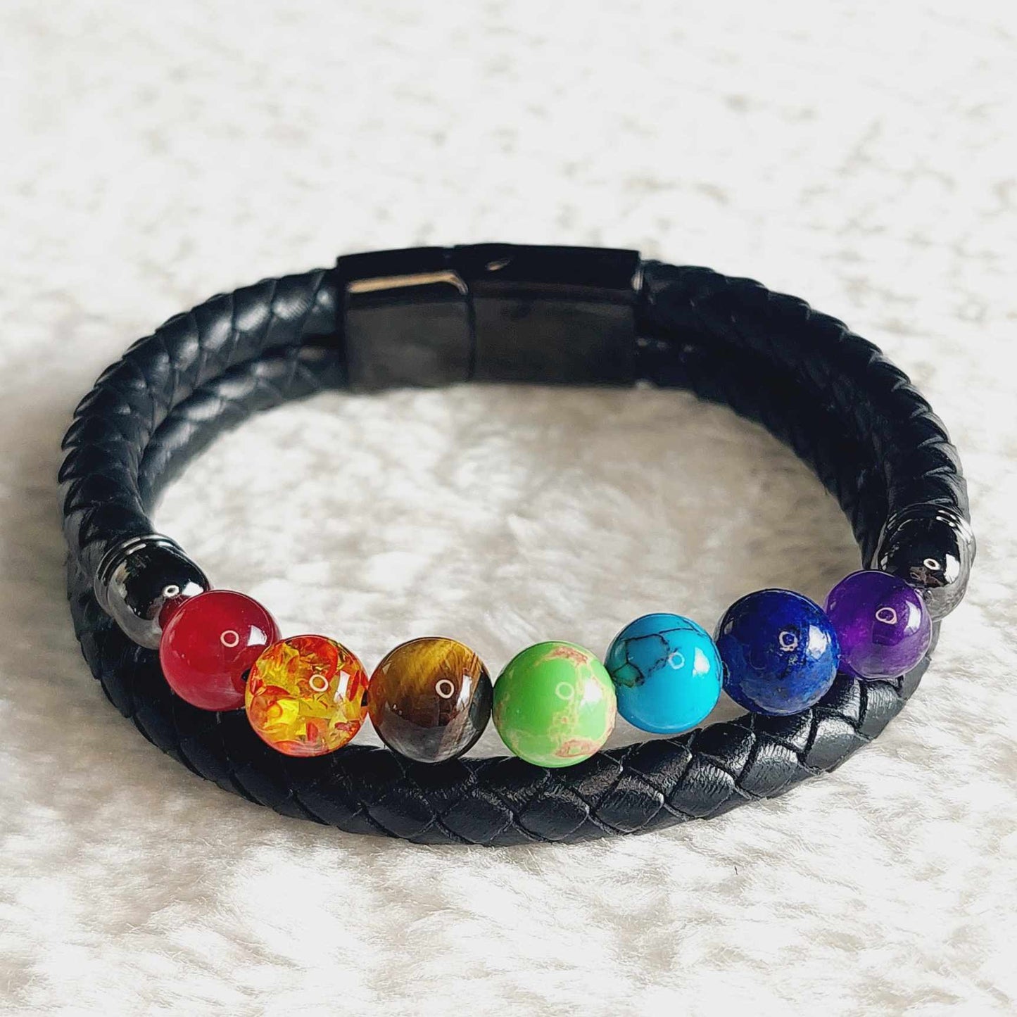 Chakra in Leather Bracelets for Men and Women