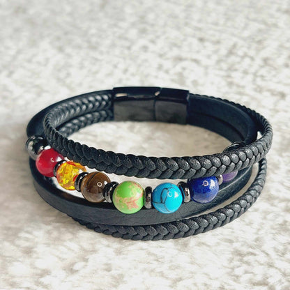 Chakra in Leather Bracelets for Men and Women