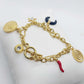 Lucky Charm Bracelet in Stainless Steel Gold Plated