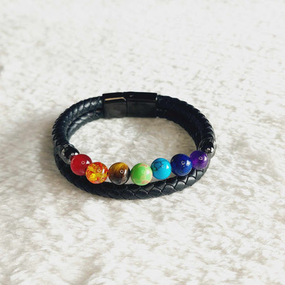 Chakra in Leather Bracelets for Men and Women