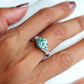 3ct Sky Blue Moissanite Diamond Ring in Sterling Silver