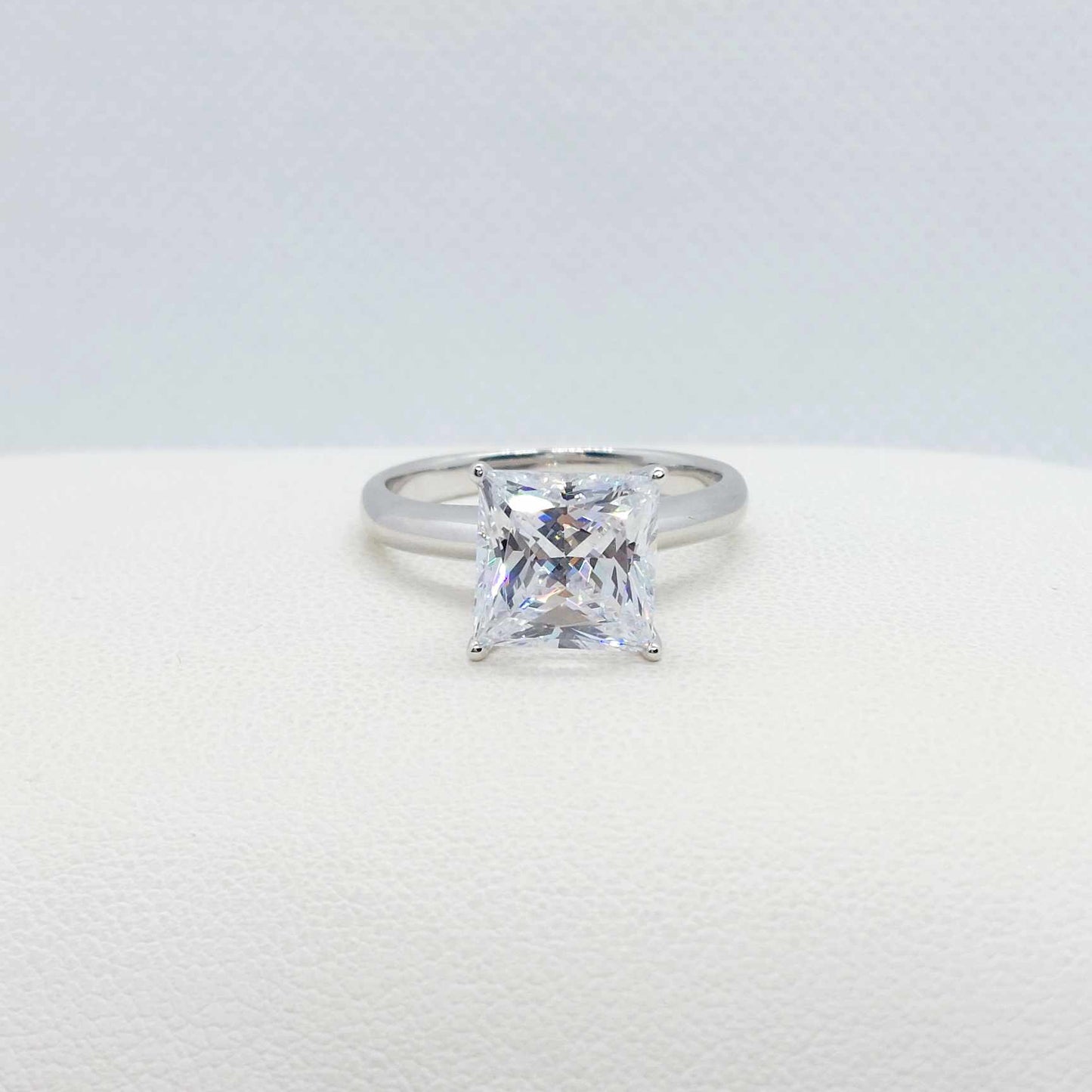 Sona Diamond 3ct Ring in Sterling Silver Lab Created