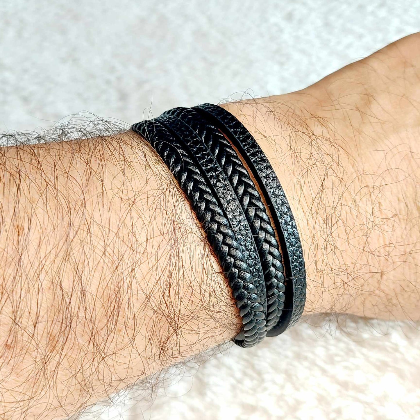 Multi Strap Leather Bracelets for Men