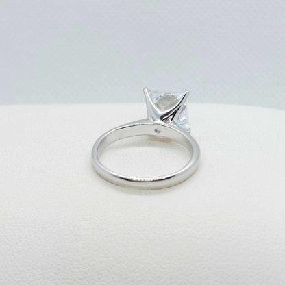 Sona Diamond 3ct Ring in Sterling Silver Lab Created