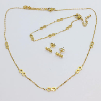 Infinity Set Gold Plated Stainless Steel