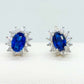 Natural Tanzanite Stud Earrings with 0,6ct stones in Sterling Silver