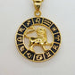 Leo Star Sign  Pendant with Gold Plated Stainless Steel Chain Necklace