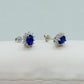 Natural Tanzanite Stud Earrings with 0,6ct stones in Sterling Silver