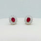Natural Ruby Stud Earrings with 0,8ct stones in Sterling Silver