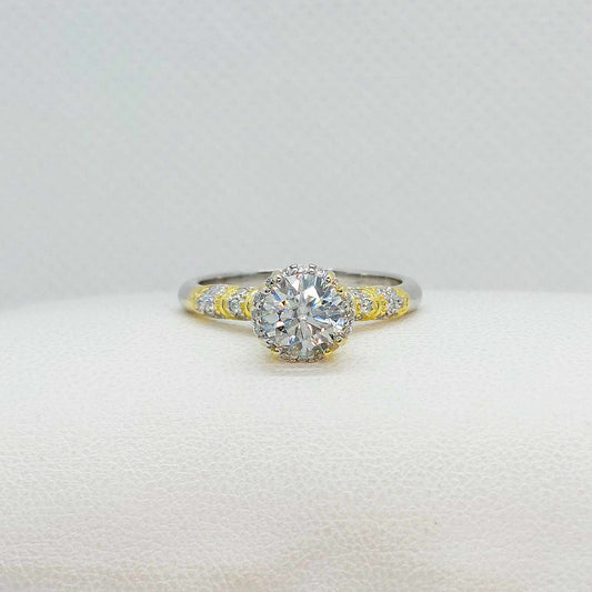 Moissanite 1ct Diamond Ring in Sterling Silver