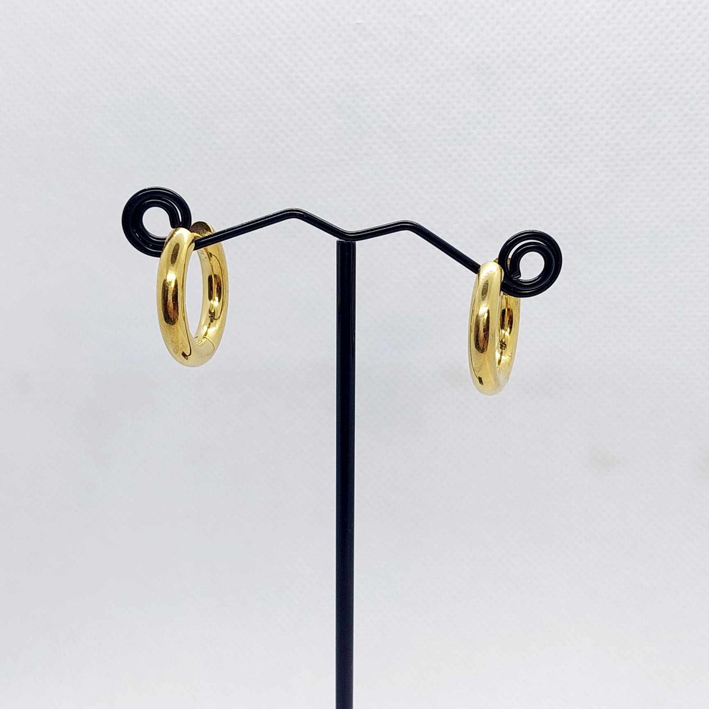 Hoop Earrings in Gold Plated Stainless Steel