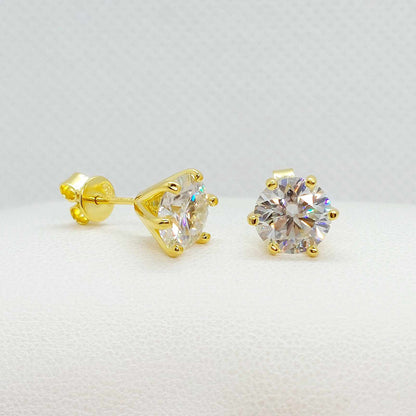 Moissanite 2ct Diamond Earrings in Sterling Silver