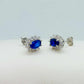 Natural Tanzanite Stud Earrings with 0,6ct stones in Sterling Silver