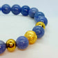 Natural AAA Tanzanite Stone Set in Stainless Steel Gold Plated