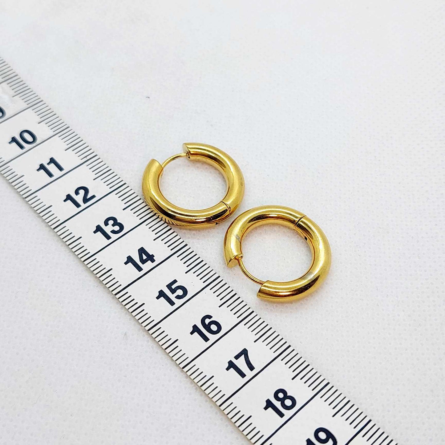 Hoop Earrings in Gold Plated Stainless Steel