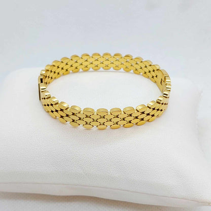 Bangle Bracelet in Gold Plated Stainless Steel