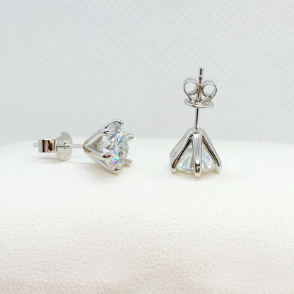 Moissanite 2ct Diamond Earrings in Sterling Silver