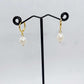 Natural Pearl Dangle Earrings in Gold Plated Stainless Steel