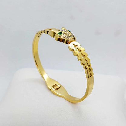 Bangle Bracelet in Gold Plated Stainless Steel