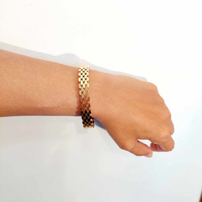 Bangle Bracelet in Gold Plated Stainless Steel
