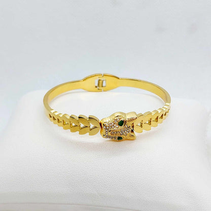 Bangle Bracelet in Gold Plated Stainless Steel
