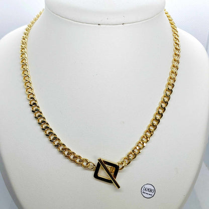 Designer Necklace In Gold Plated Stainless Steel