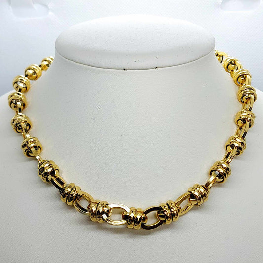 Designer Choker Necklace In Gold Plated Stainless Steel