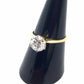 2ct Moissanite Diamond Ring in Solid 18K Gold and Made in Belgium