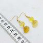 Natural Citrine Dangle Earrings Gold Plated Stainless Steel