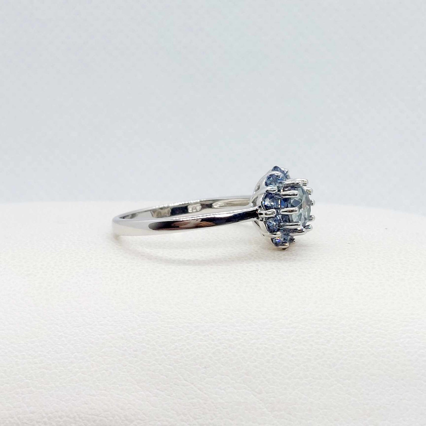 Natural Blue Mystic Quartz Ring in Sterling Silver