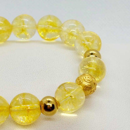 Natural Citrine Bracelet in 12mm Stones