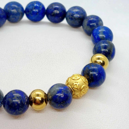 Natural Lapis Bracelet in 10mm Stones