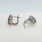 Natural Sapphire Earrings 2 X 1ct in Sterling Silver