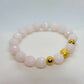 Natural Faceted Rose Quartz Bracelet in 10mm Stones