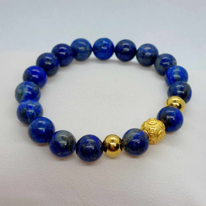 Natural Lapis Bracelet in 10mm Stones