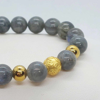 Natural Labradorite Bracelet in 10mm Stones