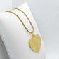 Heart Pendant In Stainless Steel with Gold Plated Chain Necklace