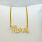 Customizeable Name Pendant In Stainless Steel with Gold Plated Chain Necklace