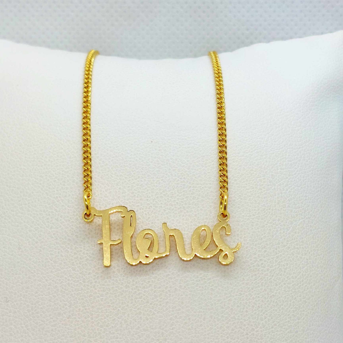 Customizeable Name Pendant In Stainless Steel with Gold Plated Chain Necklace