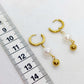 Natural Pearl Dangle Earrings in Gold Plated Stainless Steel