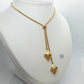 Sliding Chain Necklace in Stainless Steel Gold Plated