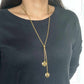 Sliding Chain Necklace in Stainless Steel Gold Plated