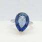 Natural 11ct Blue Mystic Quartz Ring in Sterling Silver