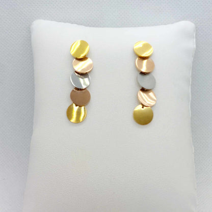 Dangle Earrings in Stainless Steel Gold Plated