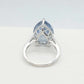 Natural 11ct Blue Mystic Quartz Ring in Sterling Silver