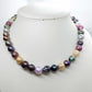 Natural 10mm mixed colored Pearl Choker Necklace 16inches