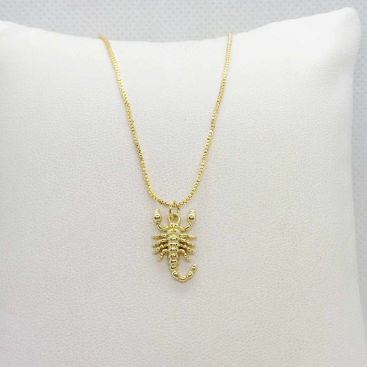 Scorpion Pendant Necklace in Stainless Steel Gold Plated