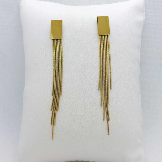 Tassel Earrings in Stainless Steel Gold Plated