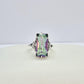 Natural 11ct Rainbow Mystic Quartz Ring in Sterling Silver