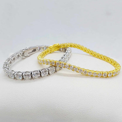Moissanite Bracelet with stones of 0,5ct in Sterling Silver